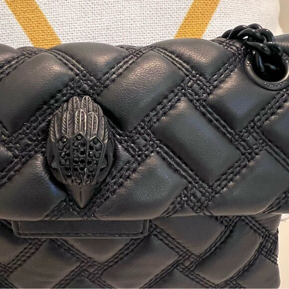 Kurt Geiger Mini Kensington Drench Bag Leather Black - Picture 5 of 9